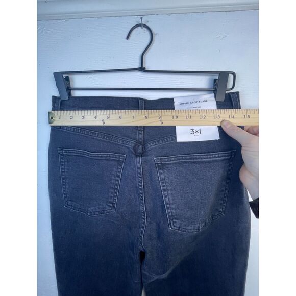 3x1 Empire Crop Flare Black Raw Hem Jeans – Size 30 – NWT – MSRP $245 - Picture 9 of 11